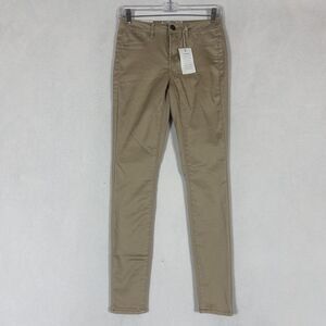 So Kohls NEW High Rise Ankle Jegging Juniors Size 1 Skinny Pants Khaki Tan NWT